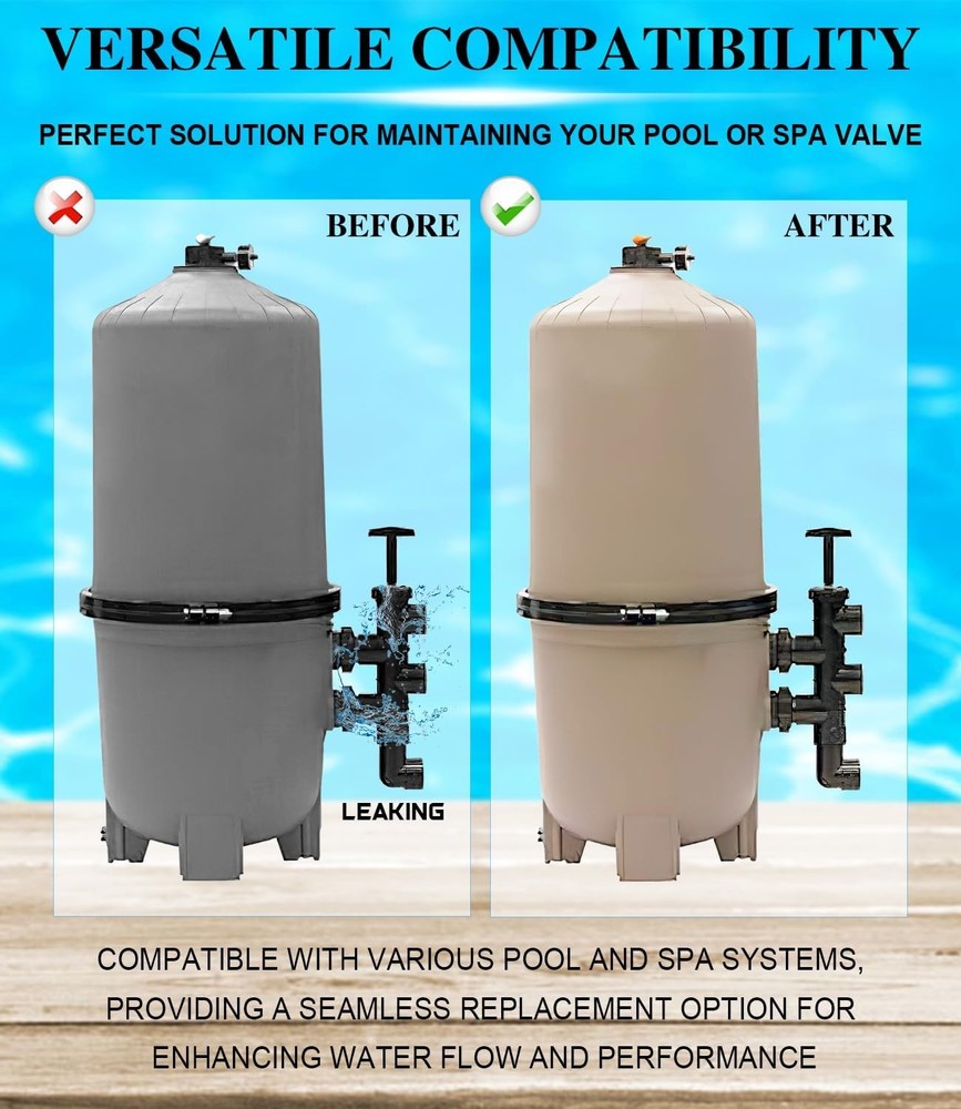 for 263055 Pentair PVC Slide Valve Backwash Push-Pull Valve Piston Assembly Kit