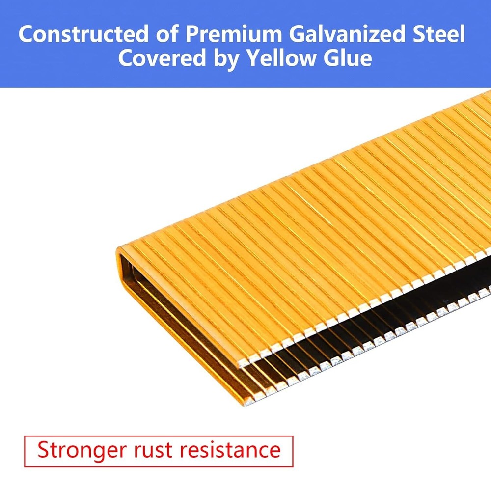 18 Gauge Narrow Crown Staples Assorted Sizes - Rust Resistant 2000 Pcs