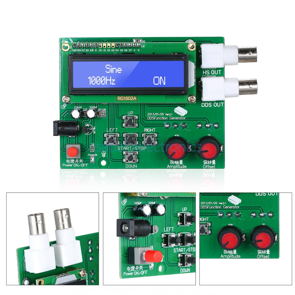 DDS Function Signal Generator Module Sine Square Sawtooth Triangle Wave Kit