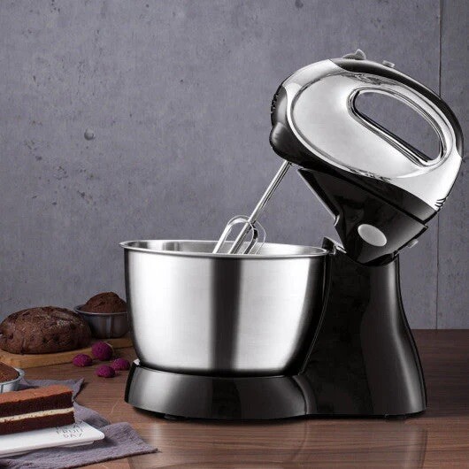 Stand Mixer, 5-Speed + Turbo, White