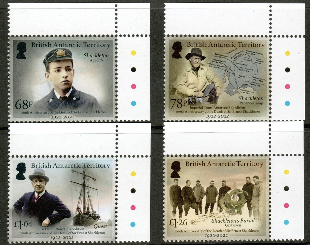 BAT Centenary Of Sir Ernest Shackleton set MNH condition.