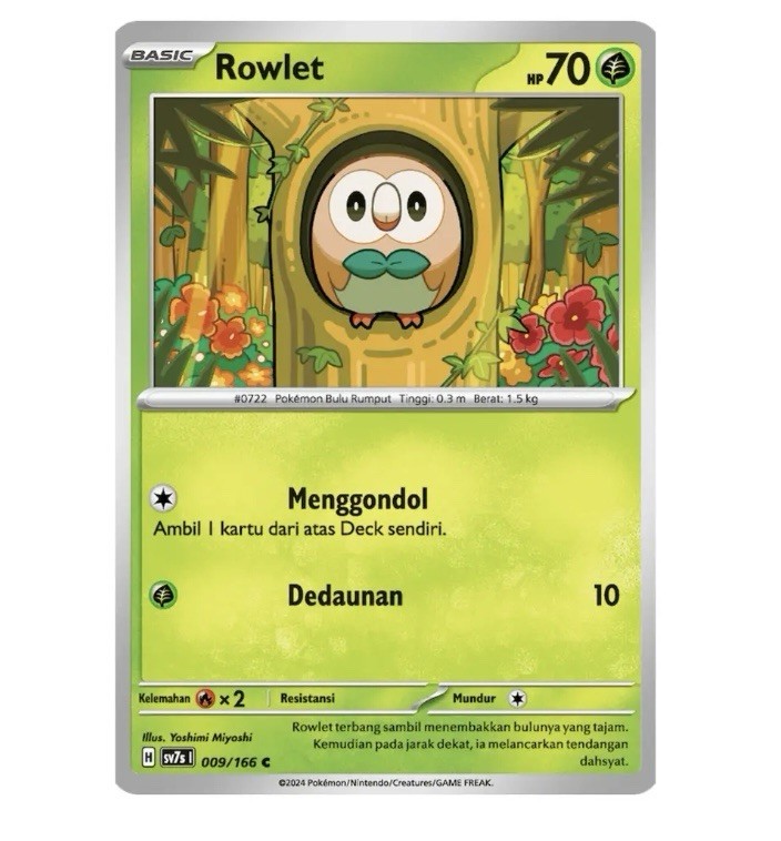 Pokemon Pikachu Indonesia Rowlet