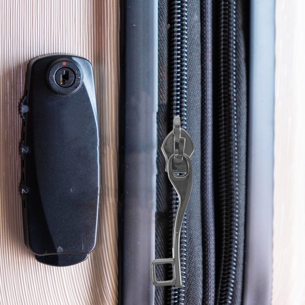 4 PCS Explosion-proof Combination Lock Zipper Double Layer Slider