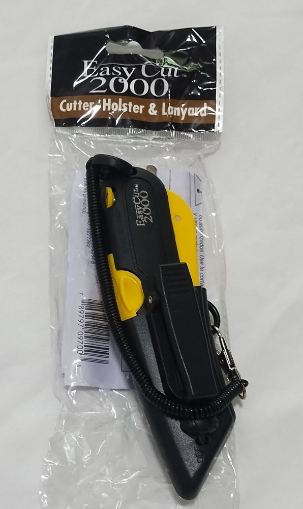 EasyCut Box Cutter Yellow W/ Lanyard
