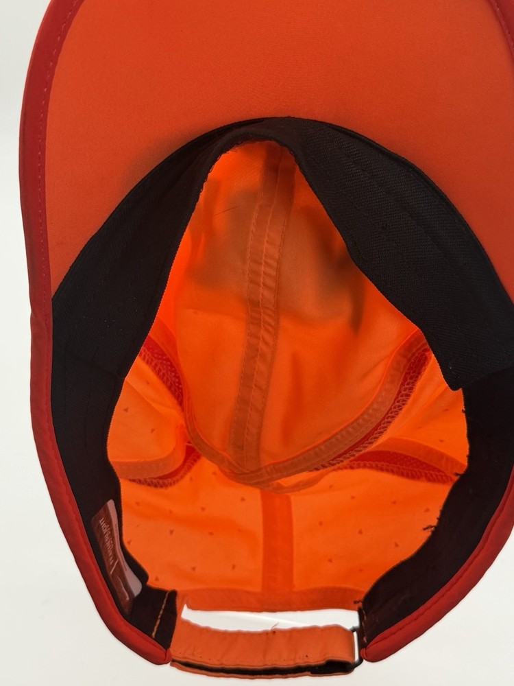 Nike Featherlight RUN Dri-Fit Hat Orange Triangle Pattern Adjustable Running Cap