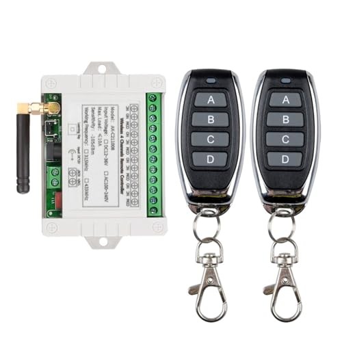 DC 12V 24V 36V 4CH Remote Control Switch 433Mhz 10A Wireless Remote Control