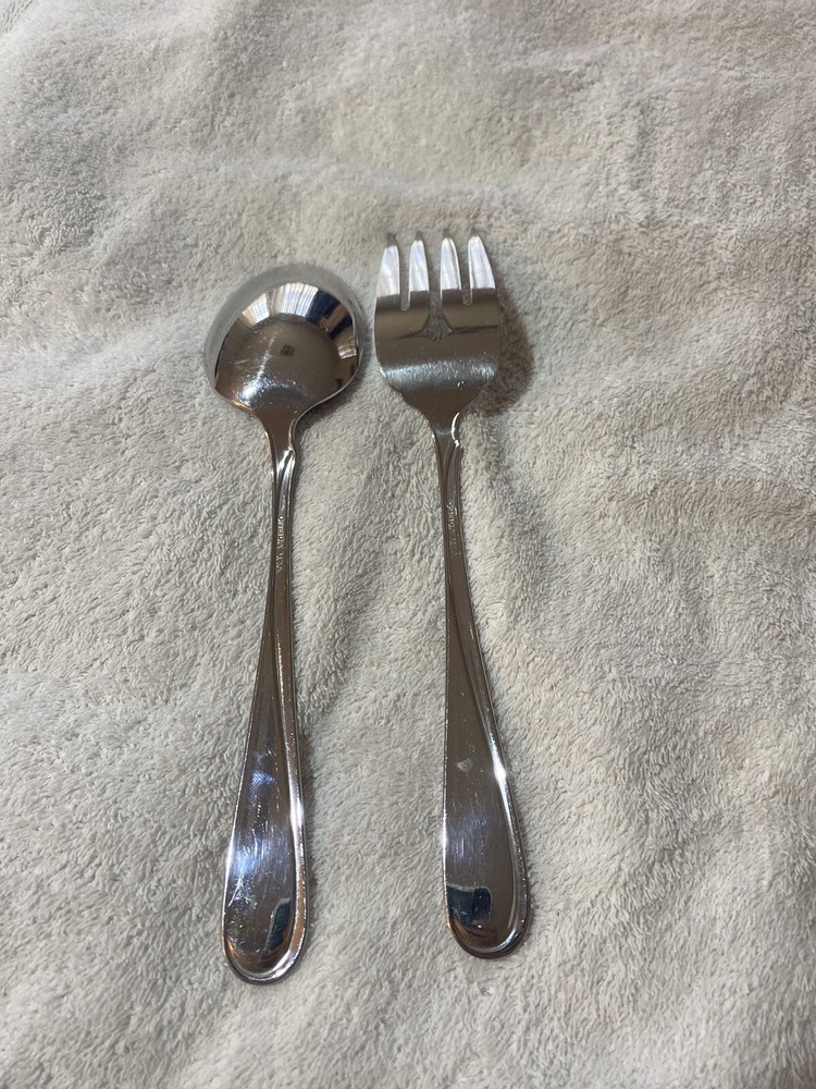Oneida USA Stainless Server Set Fork & Spoon