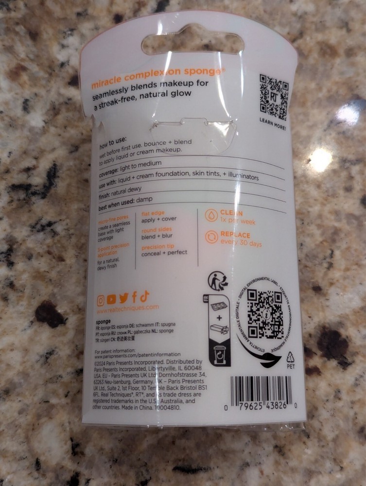 Real Techniques Orange Swirl Miracle Complexion Sponge