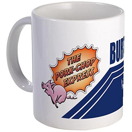 11oz mug Pork-Chop Express - White Ceramic Coffee/Tea Cup