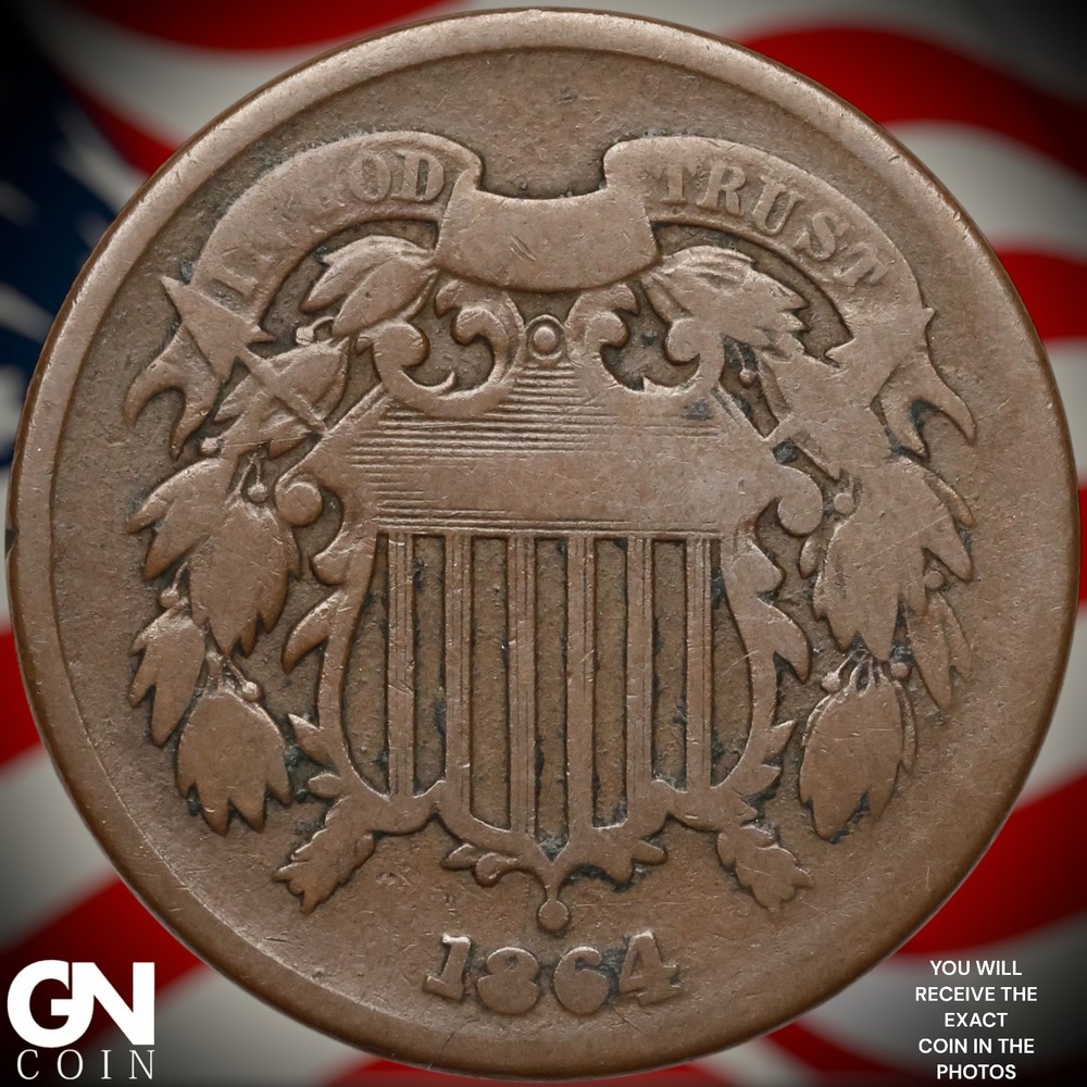 1864 2 Cent Piece A8386