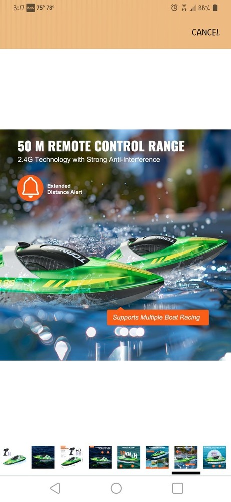 Remote Control Boat With LED Light