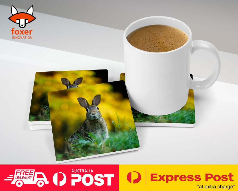COASTER COFFEE DRINKING MAT|CUTE RABBIT BUNNY 36