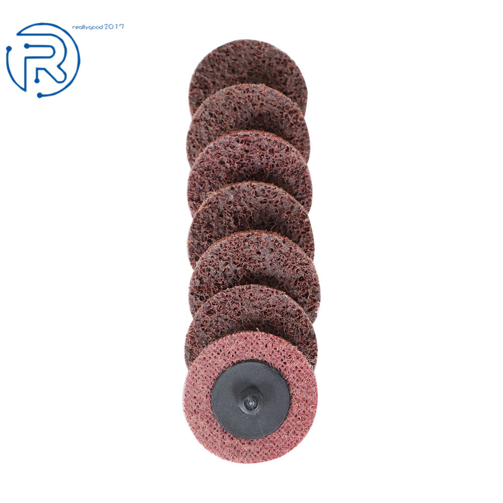 50Pcs 2Inch Medium Surface Conditioning Discs Roll Lock Grinder Sanding Pads