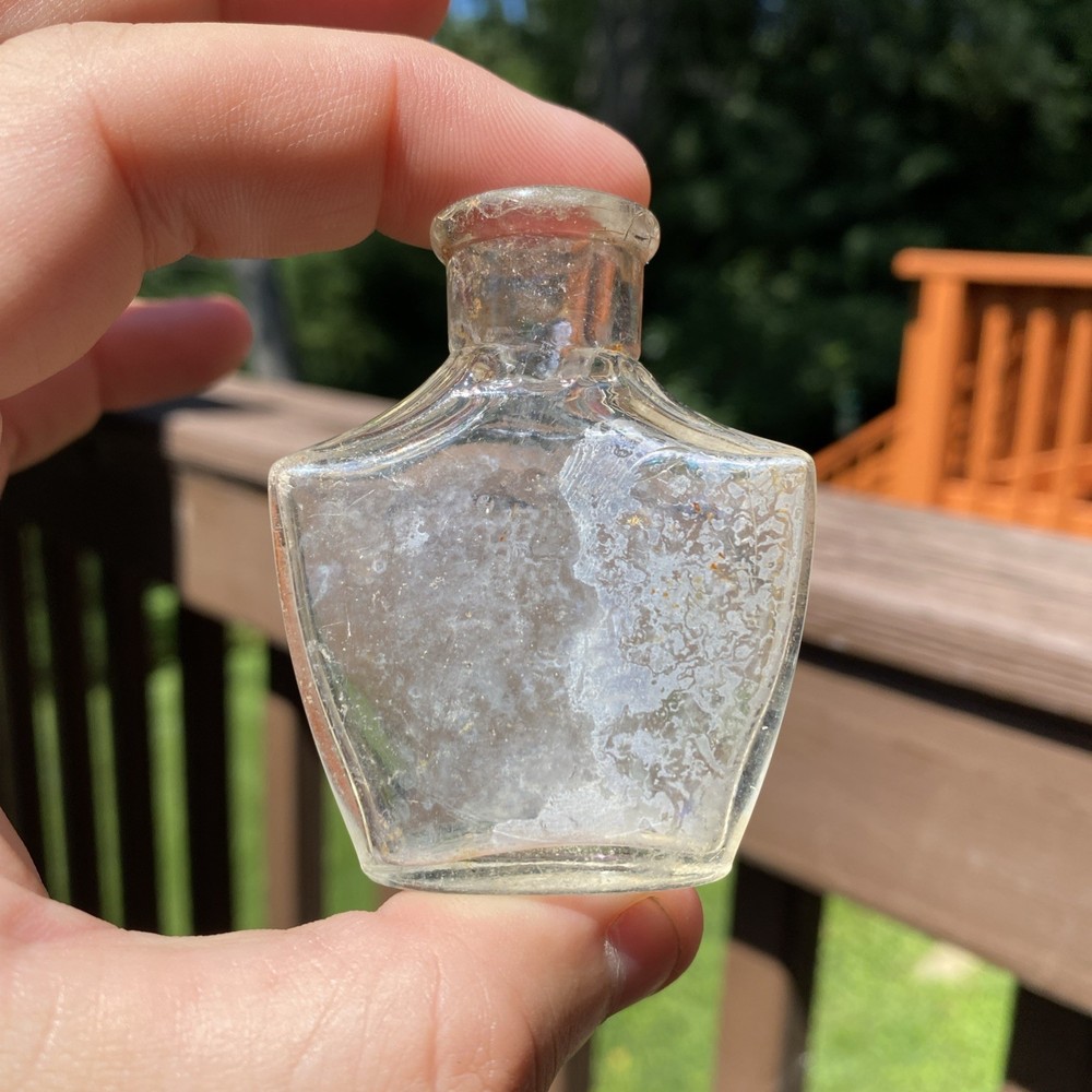 Small Iridescent Empty Perfume Bottle