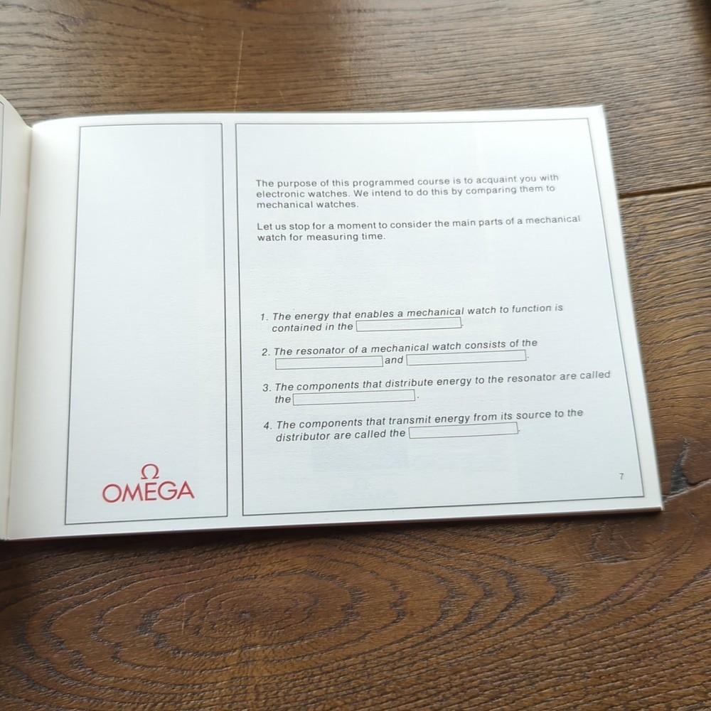 SSIH Omega Programmed Course Watchmaking Books Mechanical, Quartz, Tuning Fork