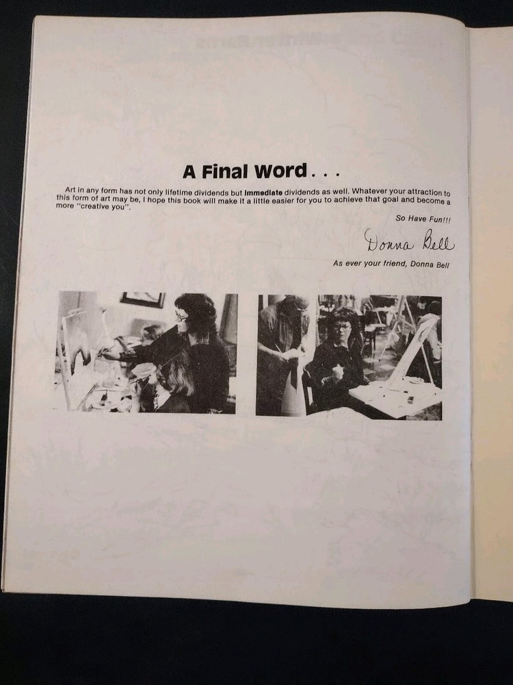 VTG Paint And Tell Tutorial Book How To By Donna Bell