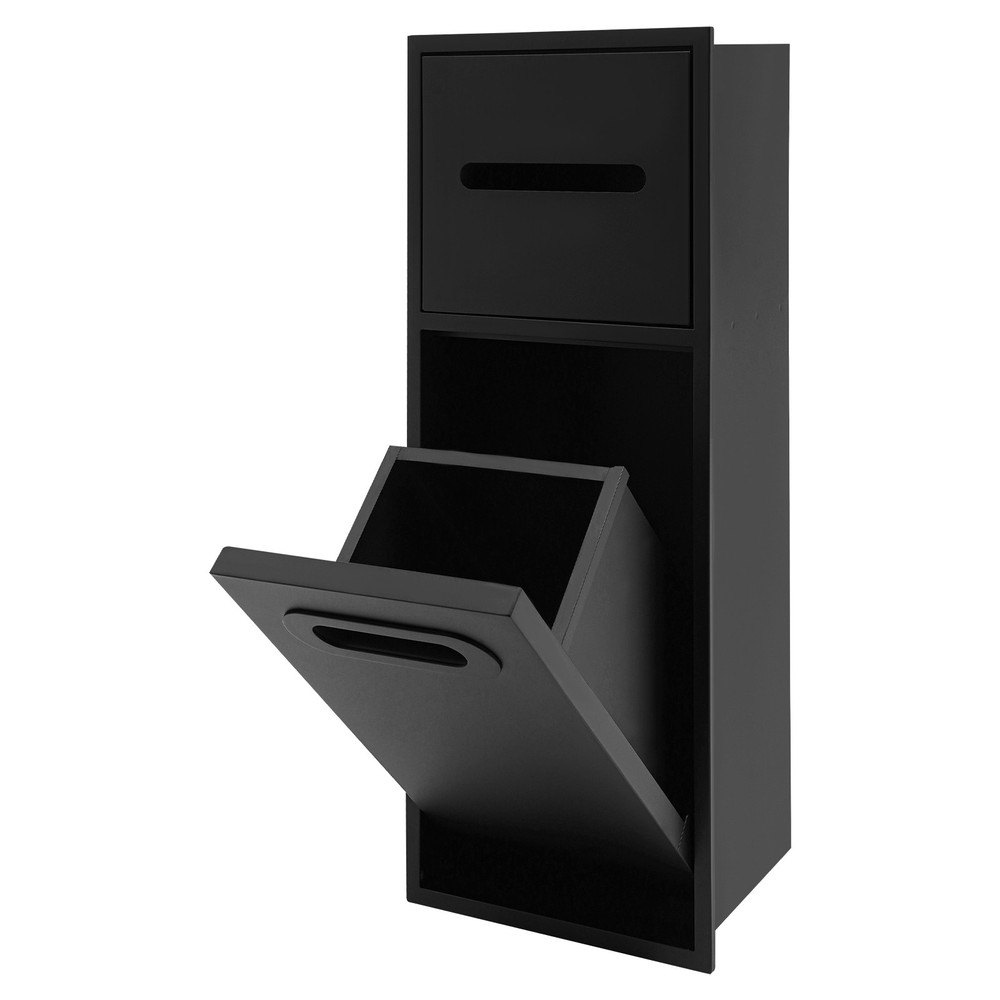 Rectangle Hidden Bathroom Trash Can Cabinet - Modern Space-Saving Design