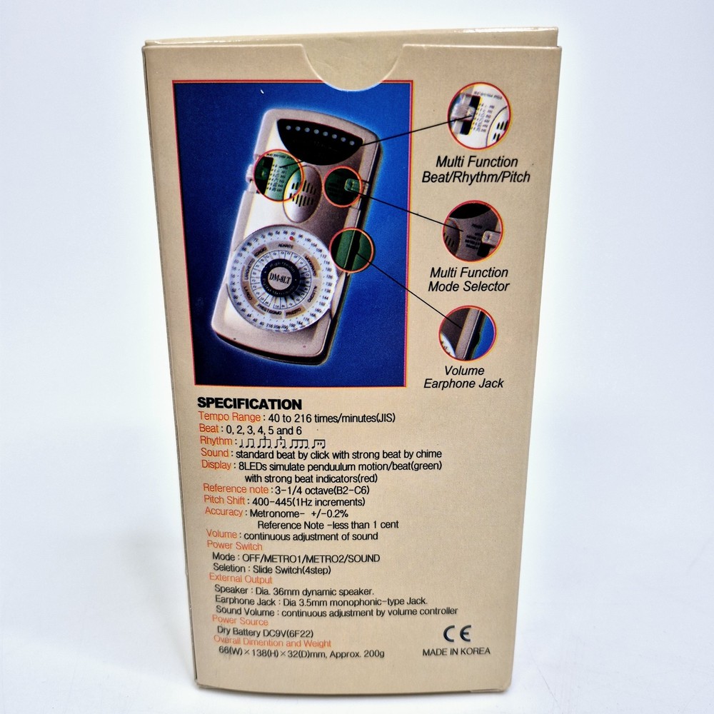 Intelli Multi-Function Metronome DM-8LT Beat Rhythm Pitch Black