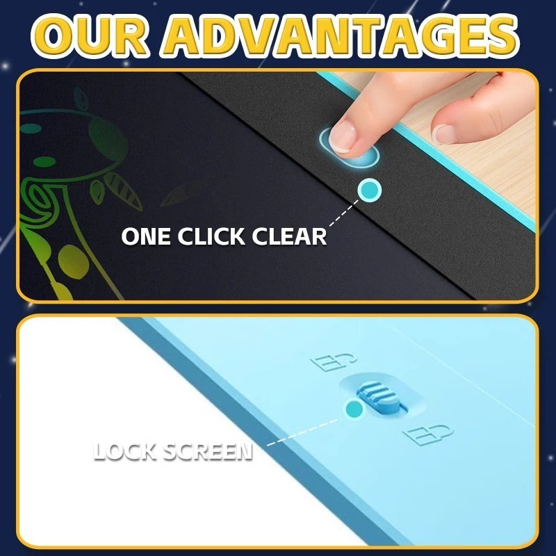 12"16" LCD Writing Tablet Electronic Drawing Notepad Doodle Board-Kids Office