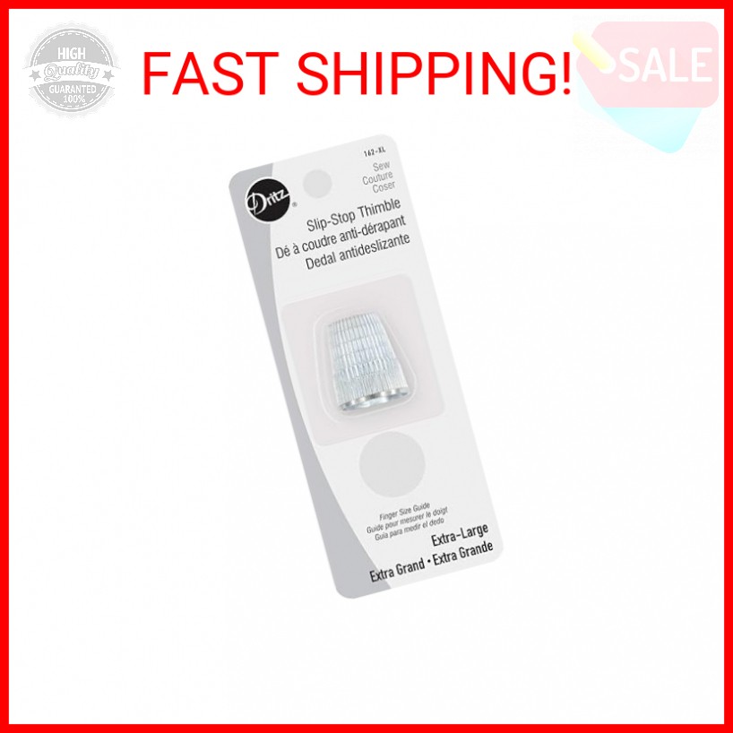 Dritz 162-XL Slip Stop Thimble, Size Extra Large , Silver