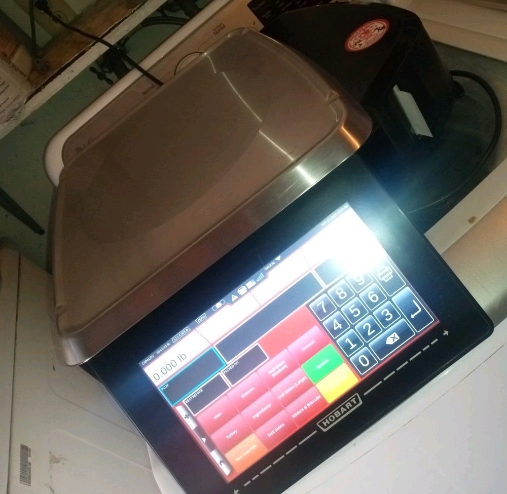 Hobart HTi Scale With Printer, Used Operator Screen & No Customer Display