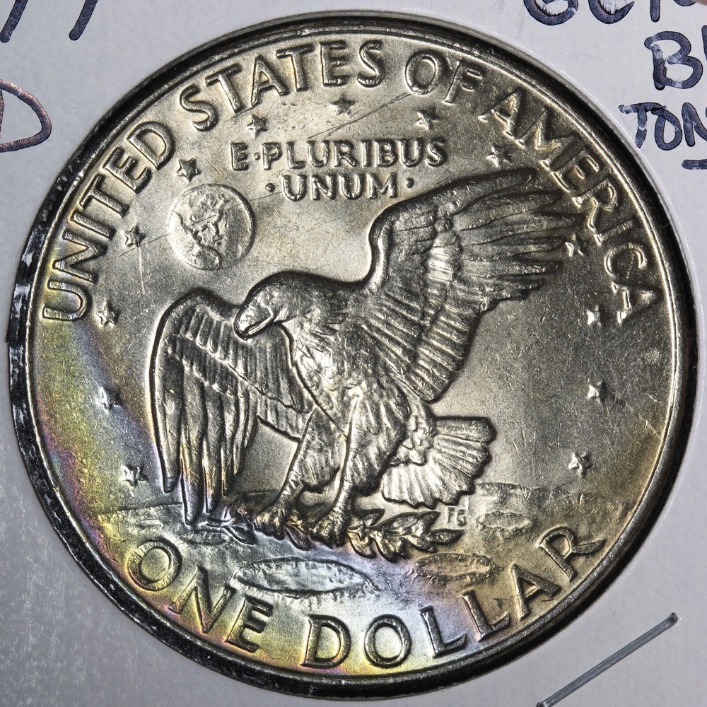 1977-D Eisenhower Dollar GEM BU *UNCIRCULATED* MS TONED E352 SNM