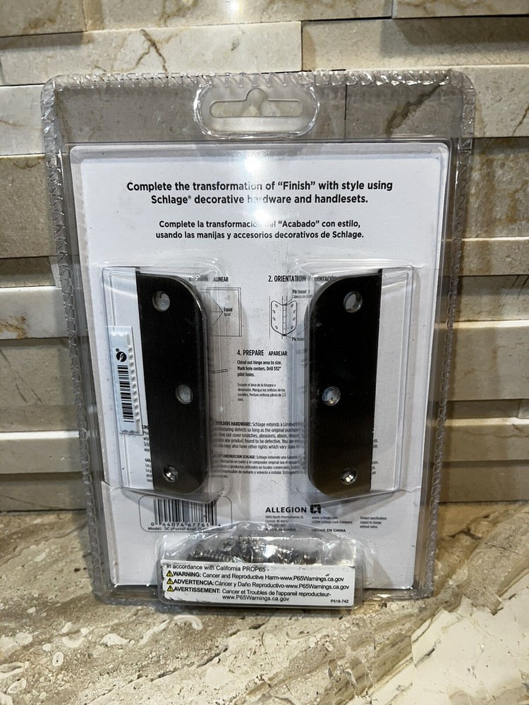 SCHLAGE Lock SC3P1011F-619E Round Corn Hinge, 3-Pack