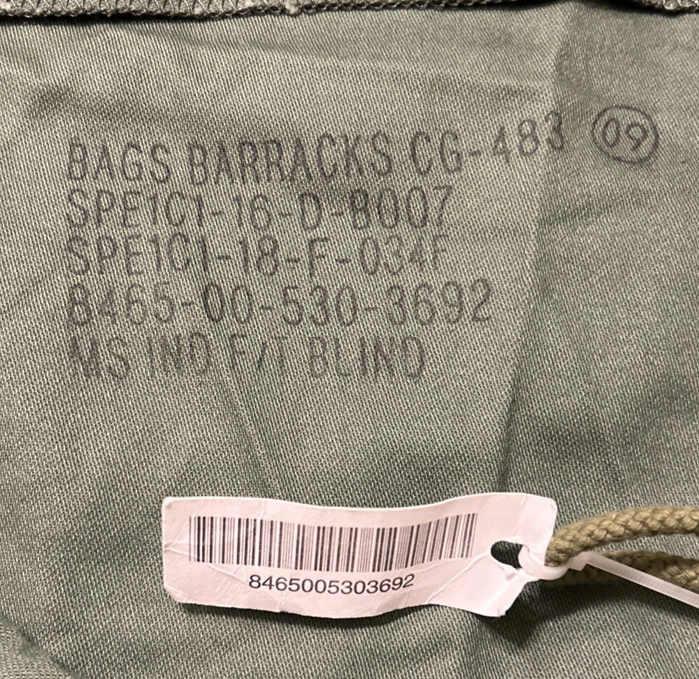 USGI Barracks Bag OD Green Laundry Sack