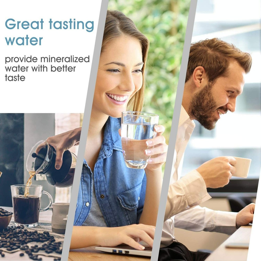 6 Pack Alkaline Water Filter pH+ Mineral Filter Replacement Under Sink RO System