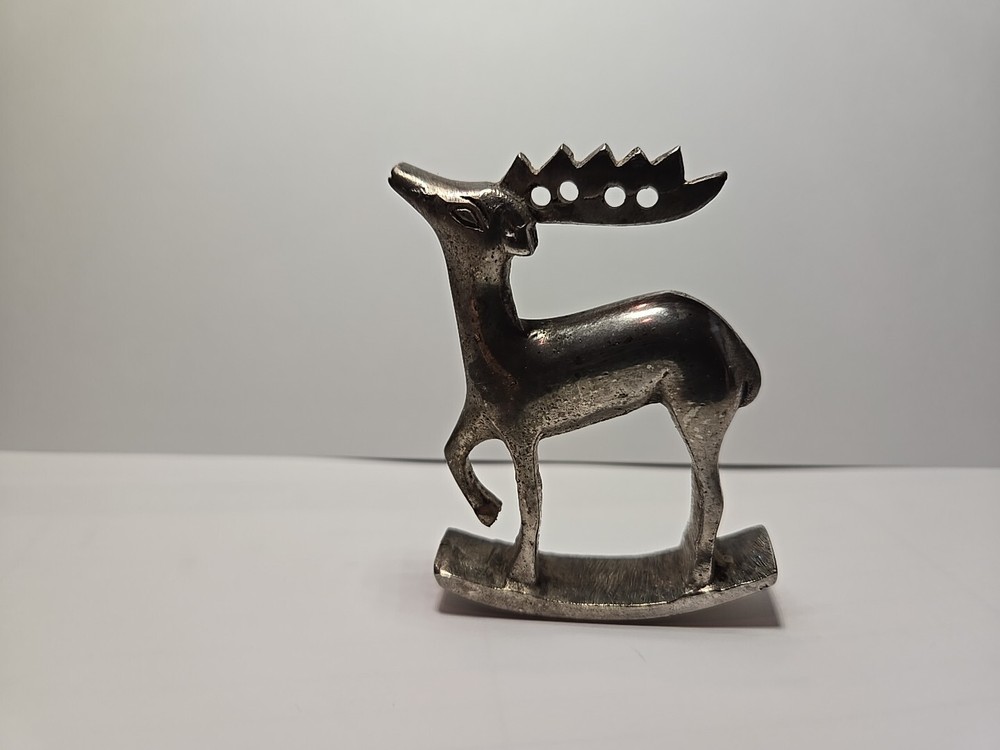 Solid Brass Rocking Reindeer
