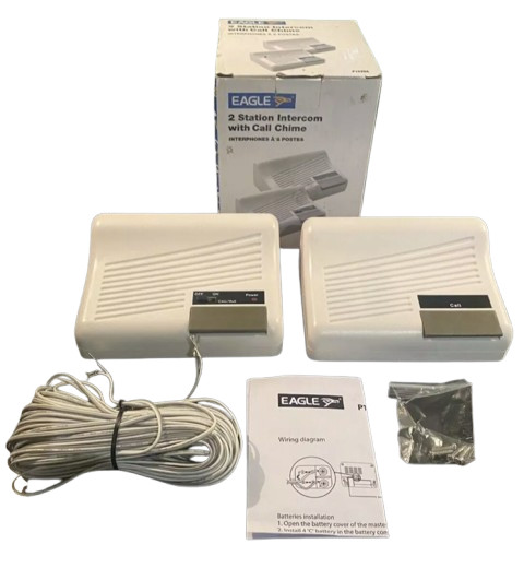2 Way Intercom System with Call Chime & Speaker for Office or Home - 20m Wired