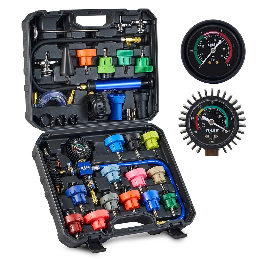 Orion Motor Tech Coolant Pressure Tester Kit, 31pc Master Black