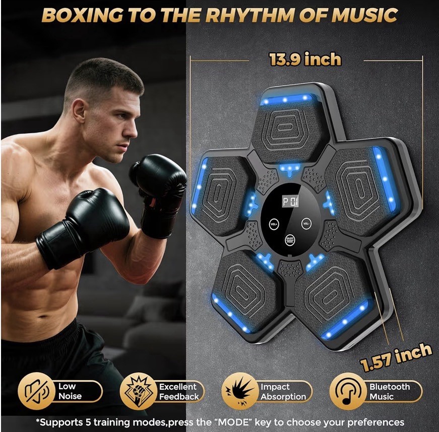 Smart Bluetooth Boxing Wall Pad 13.9 Inch LED Display Electronic Strike Target