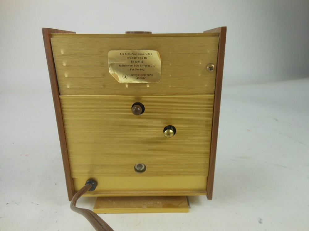 Mid Century Electric Clock w Ceiling Display B&B 787H