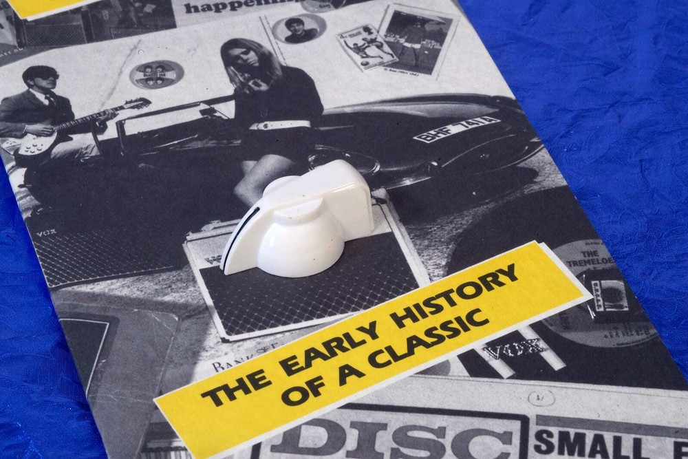 Six Chicken Head Amp Knobs, '60s Style, White, #WCH