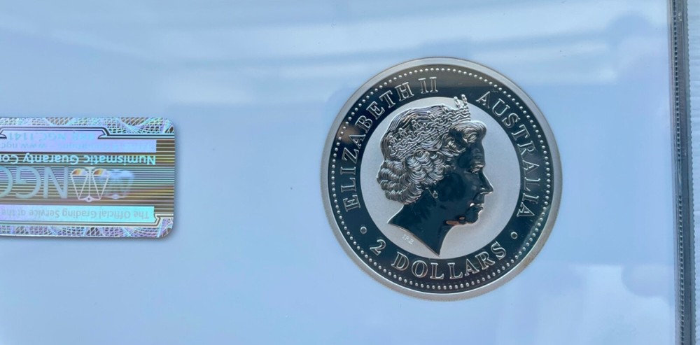 2001 Australia $2 Kookaburra Silver Coin MS69