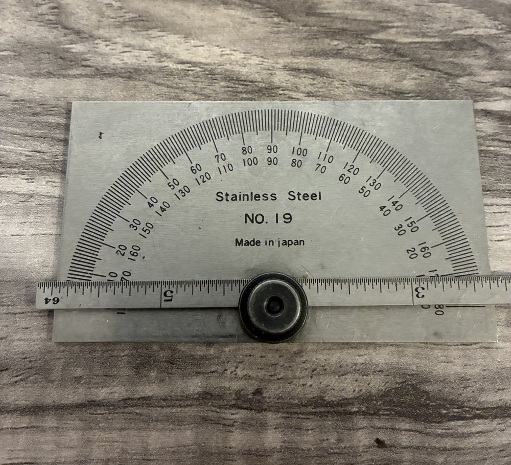 Japan NO 19 STAINLESS PROTRACTOR