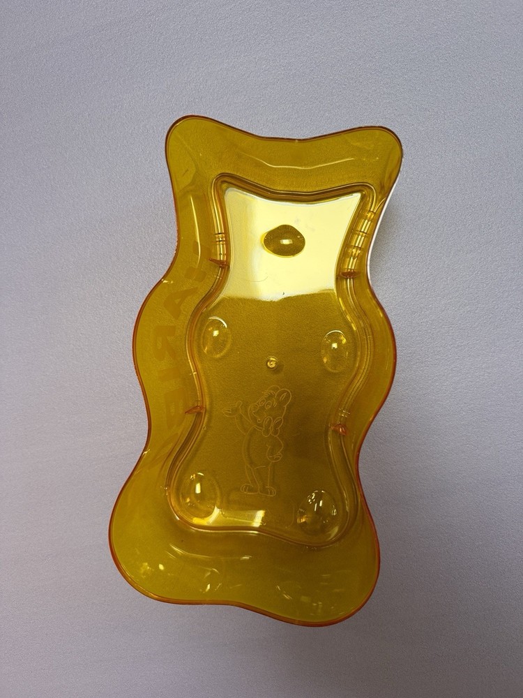 Yellow Plastic Haribo Collectible Gummy Bear Box (empty)