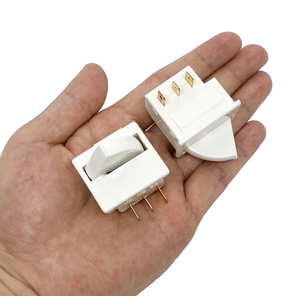 2Pcs Refrigerator Door Light Switch 3Pin Momentary Fridge Switch Compatible w...