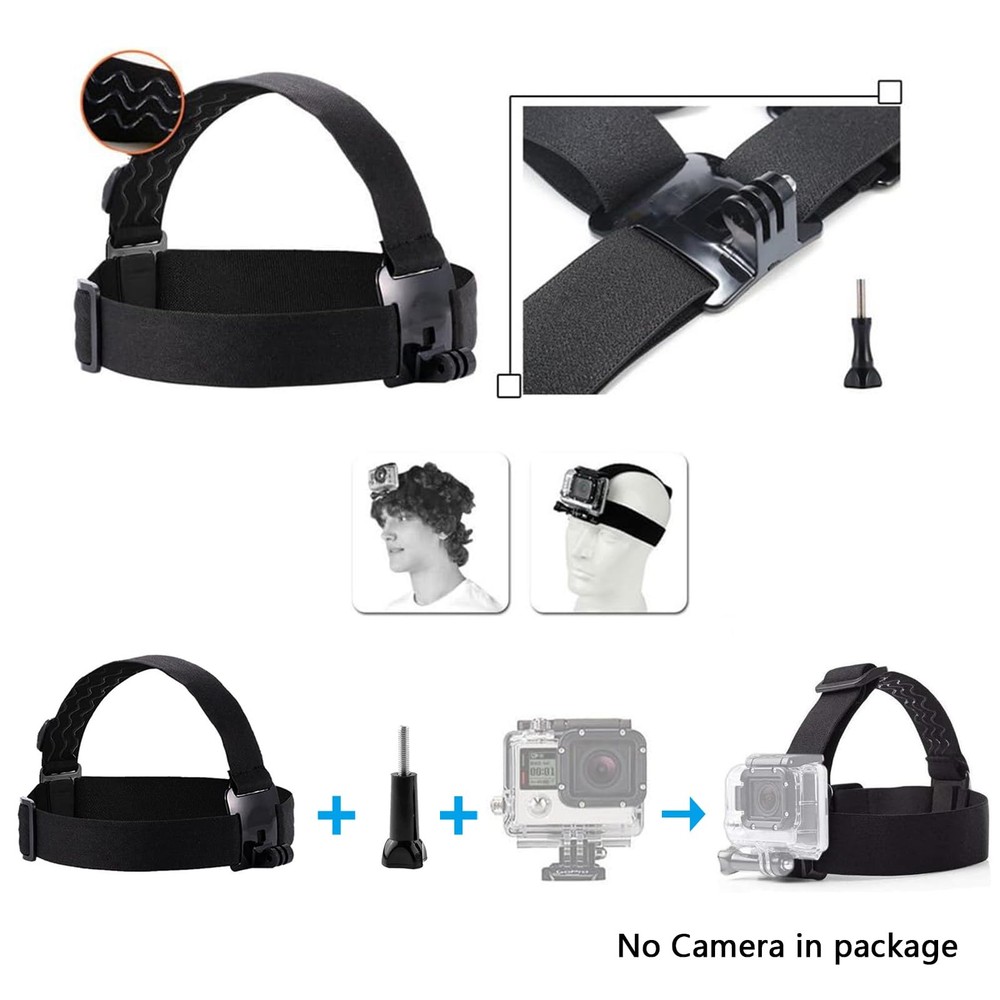 Action Camera Head Mount Strap Wearing Belt Adjustable