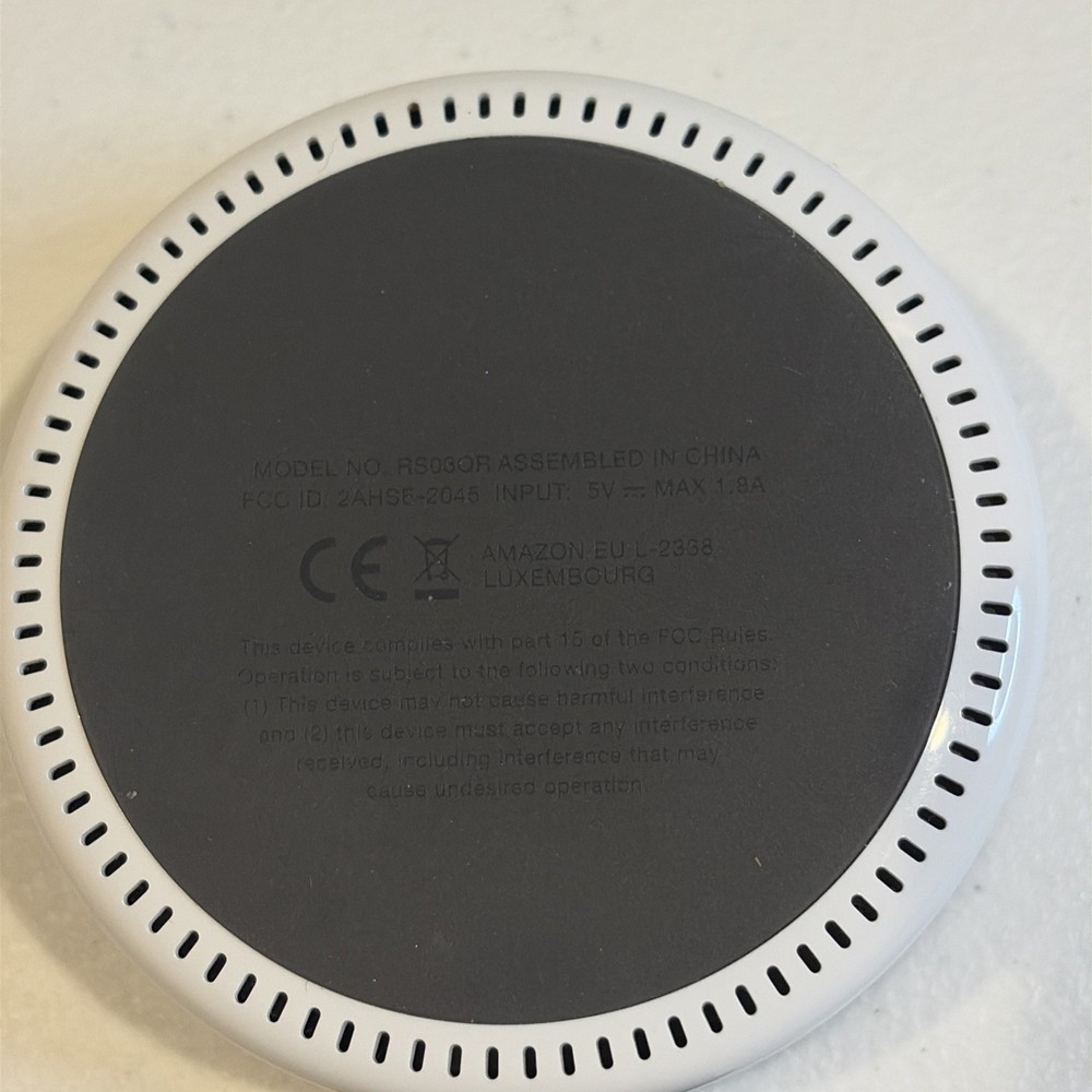 Amazon Echo Dot 2nd Generation Smart Speaker Model RS03QR Tested