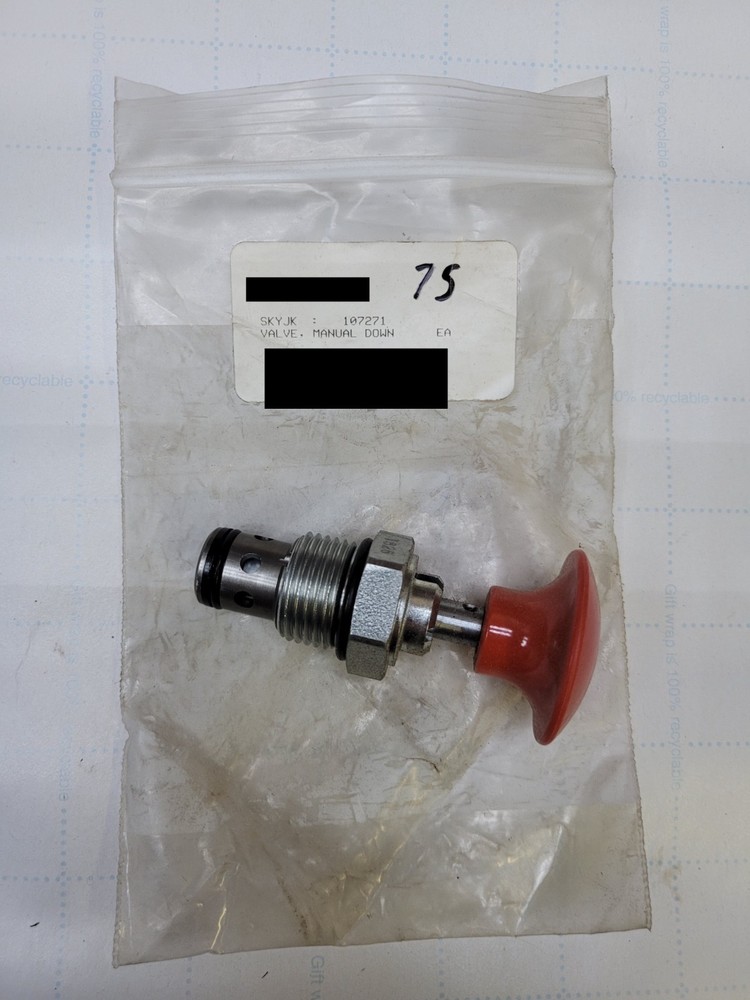 Skyjack 107271 manual down valve