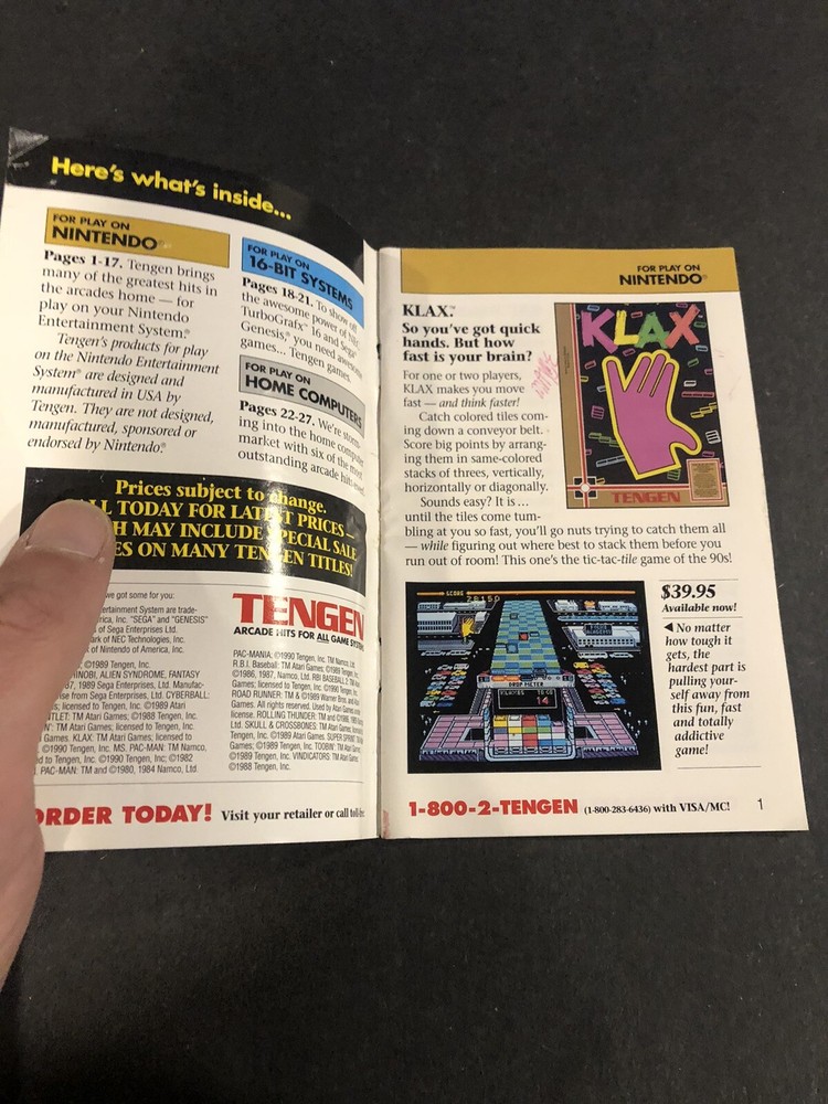 Tengen mailer Insert Catalog