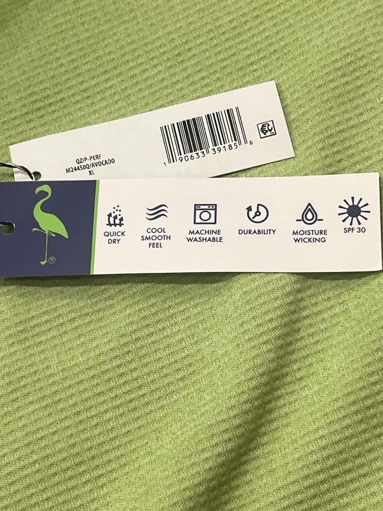 NWT Tailor Byrd Performance 1/4 Zip Pullover Avocado Green Men XL