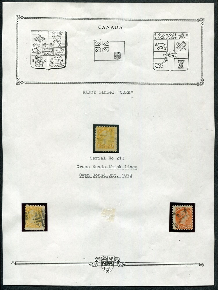 CANADA FANCY CANCEL COLLECTION REMAINDER