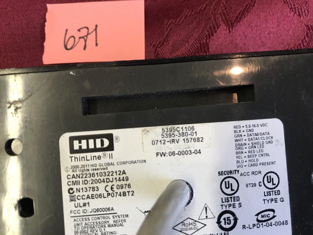 HID ThinLine II Proximity Reader 5395C1106