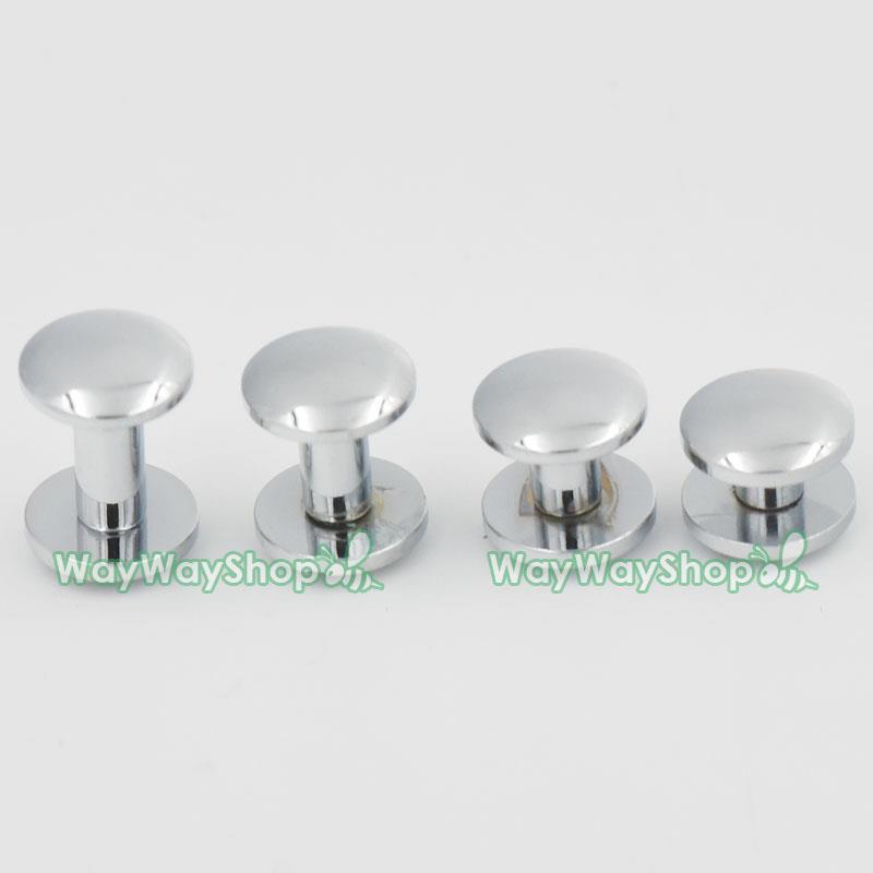 Chicago Binding Screws Studs nail 4 6 8 10 Solid Brass Chrome Leather Belt Bag C