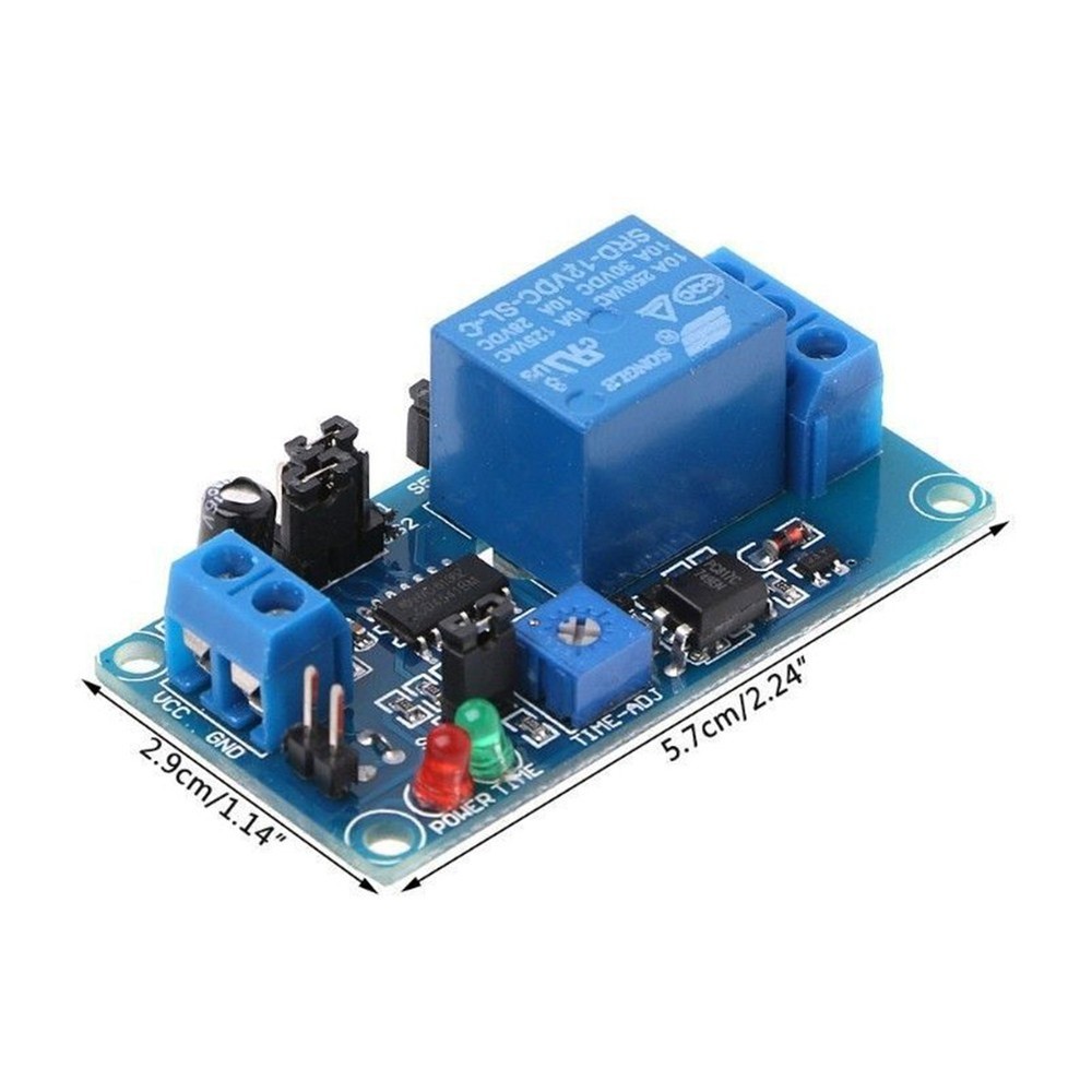 12V DC Delay Relay Switch with Time Adjustment and Protection Features