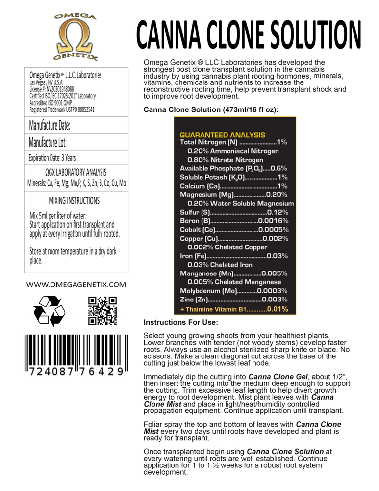 Canna Clone Solution, 16 fl oz.