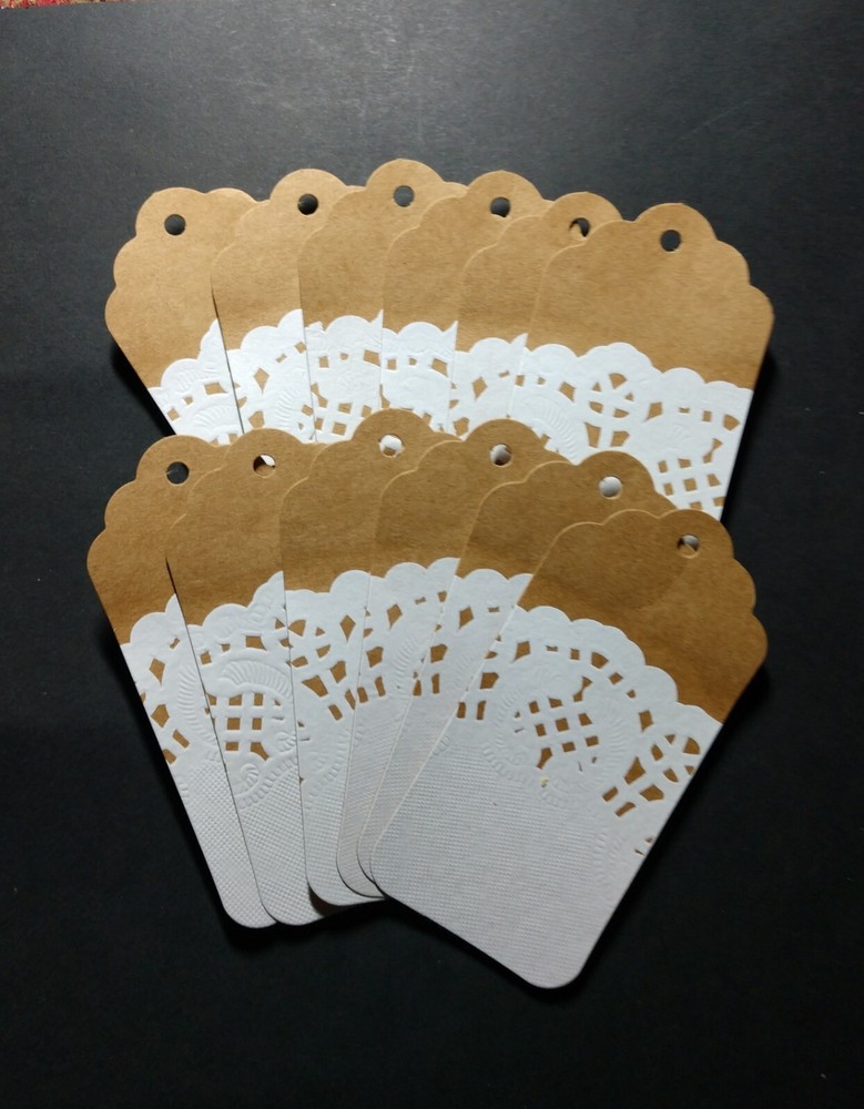 Tag Set Lace Doily Front